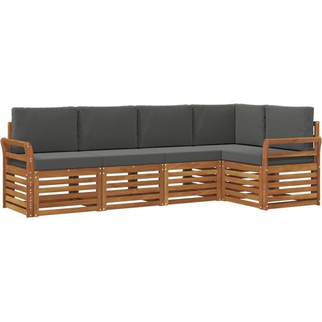 Sectional Sofa Set with Cushion 5 pcs Natural and Anthracite vidaXL (1/5)