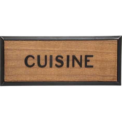 Türschild Holz Metall 22x9cm - Kochen