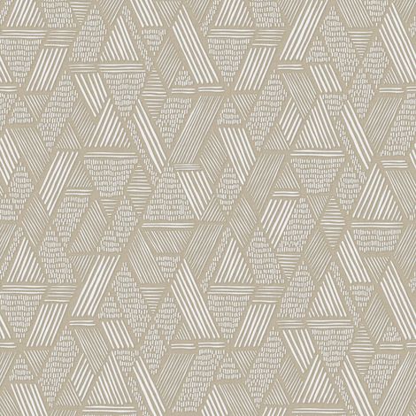 Vliestapete - Ethnic stitch natural - 10m x 52cm (1/4)