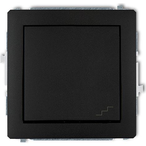 Mecanismo de interruptor de escalera Karlik deco 12DWP-3 negro MAT (1/3)