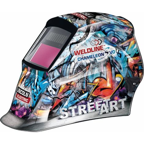 Cagoule de soudage automatique teinte 8/13 vision 97x40mm design StreetArt WELDLINE 65302