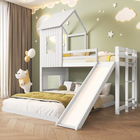 letto castello letto con scivolo design casetta OKMYHOME
