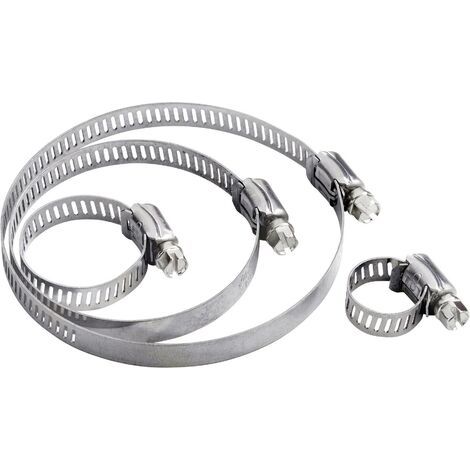 Collier de serrage à crémaillère TRU COMPONENTS 1570041 à vis six pans avec fente argent 1 pc(s) S477191 (1/3)