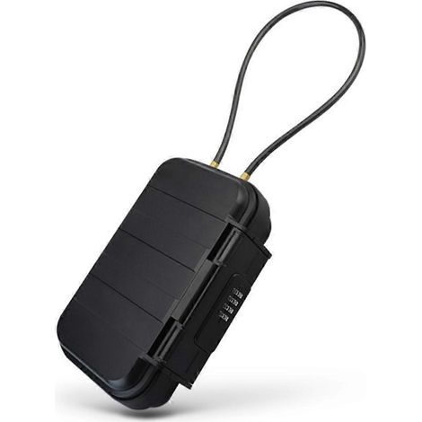 Safe, Handy-Safe, Sicherheitssafe, transparenter und wasserdichter Outdoor-Reisesafe, passwortgeschützter Strandsafe, Schwarz