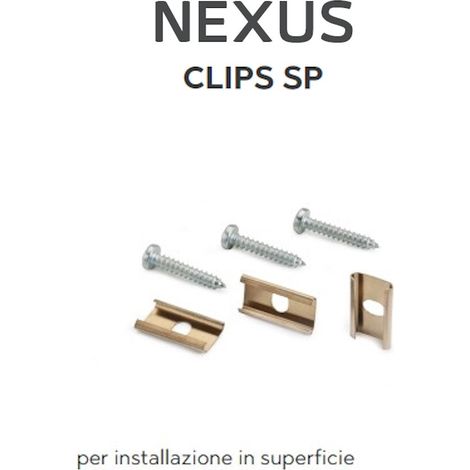 STAFFE A MOLLA PER IL FISSAGGIO PROFILO PER LED NEXUS DOMUS LINE CONF. DA 3 PZ. - OFFERTA