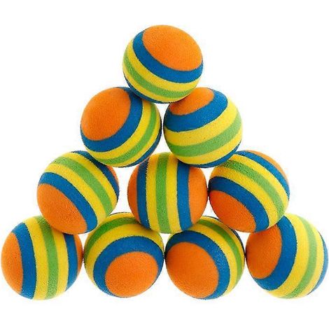 10 jouets balle pour animaux écologiques en EVA, non toxiques, à mâcher et à rapporter, lot de 10 pièces