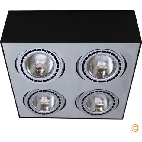 [GEBRAUCHT] B-Ware Arcchio Dwight LED-Deckenlampe in Schwarz, 4-fl. (1/2)