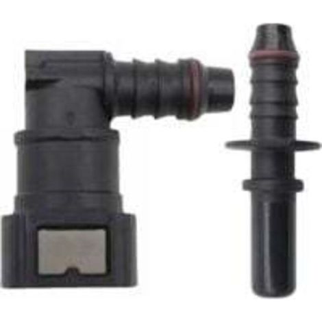 2pcs Raccord durite Essence, Connecteur de Tuyau de Carburant Coude Femelle,9.89 Tuyau de Ligne de Carburant Raccord Rapide id8 Raccord Rapide Traversant Raccord de Voiture (1/4)