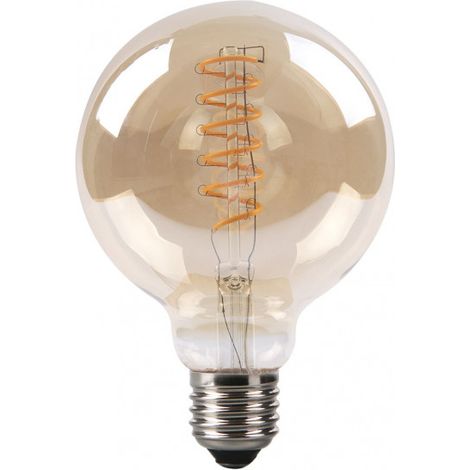 FABRILAMP Lampadina Filamen.spiral Vert.globe 13x9,5d 4w E27 Amber 250 Lm 2200k