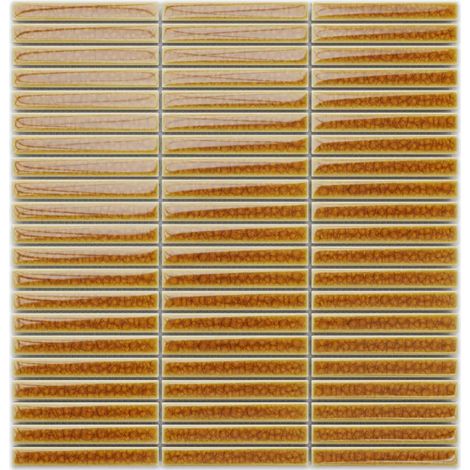 Keramikmosaik auf Netz für Bad oder Küche 29,0 cm x 28,2 cm - Curkuma (1/5)