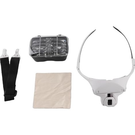 Head-Mounted Magnifiers with Adjustable Angle LED Lights for Reading Jewelry and Close-Up Work (1/5)