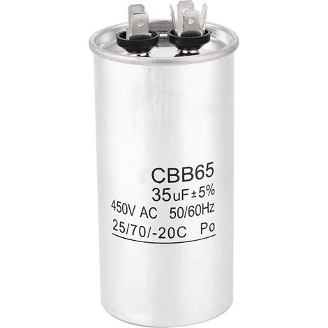 Condensateur de Démarrage CBB65 35µF 450V pour Climatisation en Aluminium (1/5)