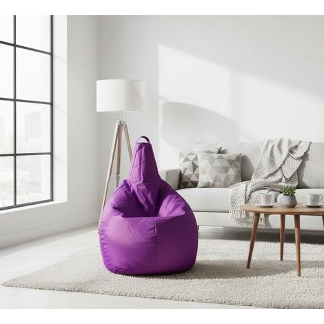 Pouf - Forma Sacco Peso Supportato 90 kg, Viola, -, 80x80x120h cm Mendoza