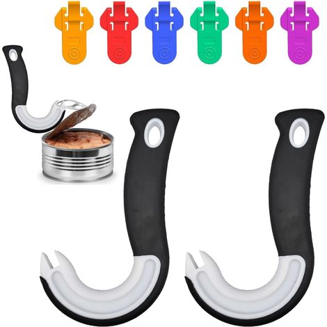 Set 2 Ouvre-Boîtes Anneau + 6 Ouvre-Boîtes Manuels J, aide arthrite/mains faibles multicolore (1/4)
