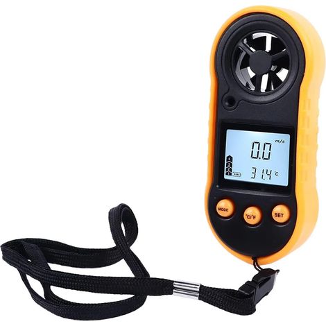anémomètre, anémomètre portatif, anémomètre numérique, anémomètre à écran LCD, thermomètre à anémomètre (1/5)
