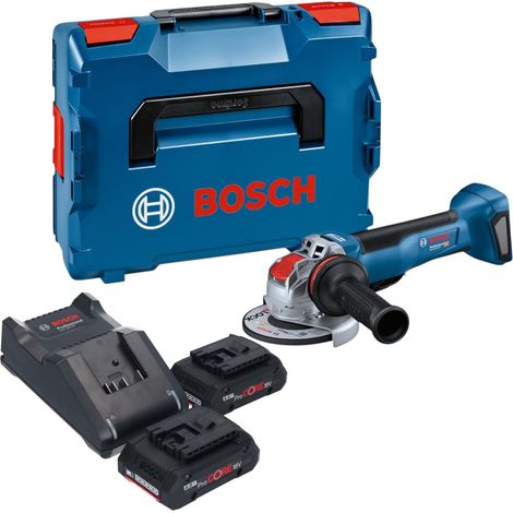 Smerigliatrice angolare a batteria Bosch GWX 18V-10 P Professional 18 V 125 mm X-LOCK Brushless + 2 batterie ProCORE da 4,0 Ah + caricabatterie + L-Boxx (1/5)