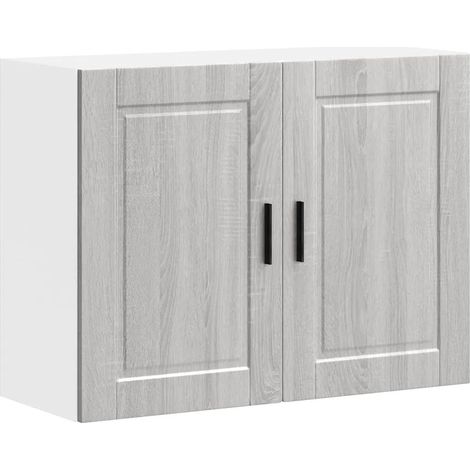 Mueble de pared de cocina Porto almacenamiento optimizado 80 x 31 x 60 cm madera de ingeniería Sonoma gris 020050378 (1/5)