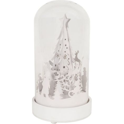 Konstsmide LED Glaslaterne Weihnachtsmann rotierend 10 Dioden warmweiß (1/3)