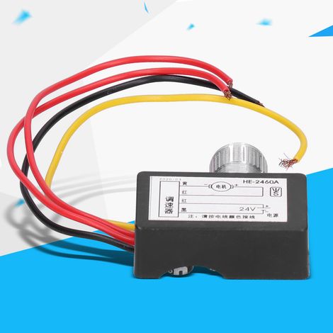 Contrôleur de vitesse CC 2460 A, contrôleur de vitesse PWM pour moteur CC à balais, contrôleur de vitesse électronique 60 W (1/5)