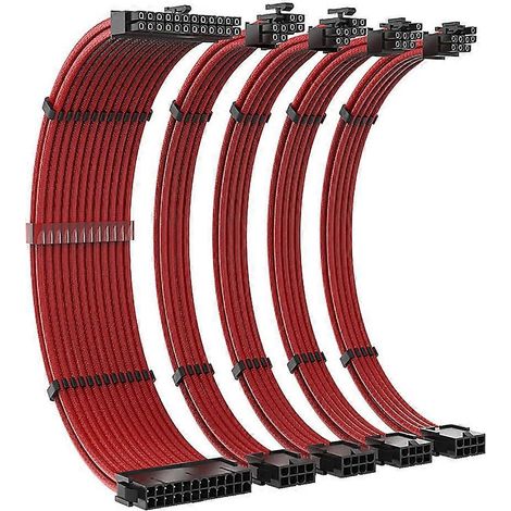 Câble répartiteur 24 broches ATX 24 broches, double PCIe 6+2 broches, double EPS 4+4 broches (1/5)
