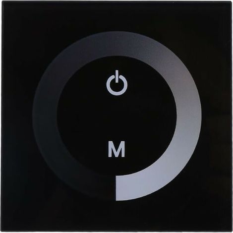 Lumière à intensité variable, panneau tactile LED à intensité variable, contrôleur d'interrupteur mural à gradation monochrome, bande lumineuse LED à panneau tactile DC 12 V-24 V silencieux avec manue (1/4)