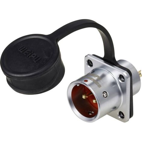 Embase à bride circulaire mâle, droit Ø 12 2 pôles 250 V/AC 13 A IP67 Push-Pull Weipu SF1213/P2 (1/4)