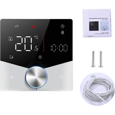 Termostato wireless, adatto per apparecchi di riscaldamento elettrico domestico, compatibile con app e assistente vocale, controllo preciso della temperatura, compatibile con alimentazione elettrica -