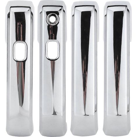 4-teiliges Set Türgriffabdeckungen aus ABS-Chrom, passend für Ford 15–20 LHD