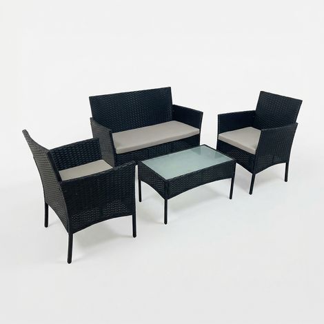 4-Sitzer Gartensofa aus Kunststoffrattan