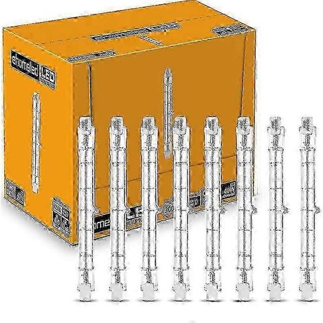 Lot de 6 ampoules halogènes R7s 118 mm 230 W à intensité variable 230 V 4650 lm 2800 K blanc chaud à économie d'énergie. ampoules linéaires en tungstène. projecteur J118. ampoule de sécurité [Ener (1/3)