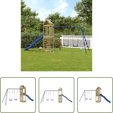 Jeu en bois - Aire de jeux d'extérieur bois de pin imprégné (1/5)