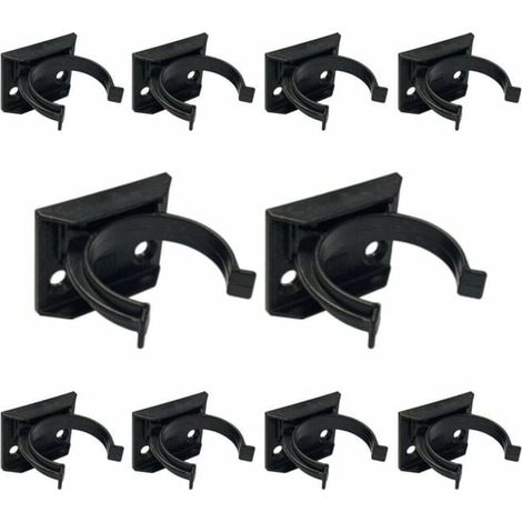 Lot de 10 clips à vis pour meubles et plinthes, attaches pour pieds de tube, fixation cuisine et salle de bain (1/2)
