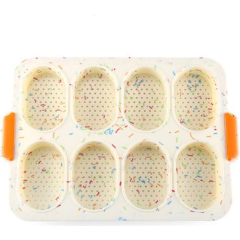 Plaque À Baguettes - Plaque Perforée Antiadhésive En Silicone Alimentaire - Pour Baguettes, Bâtonnets De Pain Et Petits Pains - 1 Pièce (1/5)