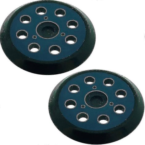 Lot de 2 plateaux de ponçage orbitaux 8 trous de 125 mm compatibles avec les ponceuses Makita M9204, Bo5030, Bo5031, Dbo180z, Bo8041, Dbo180rmj et Bo5041 (1/3)