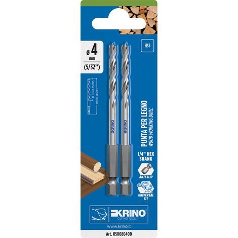 Punta Rettificata per Krino Legno x l. 2 Pezzi Ø 4 92 mm