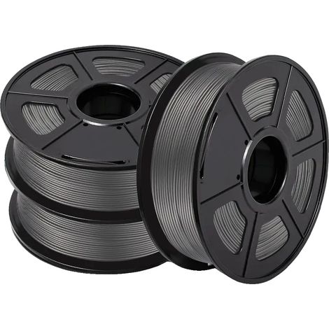 3D-Drucker-Filament, PLA-Material, 1,75 mm Durchmesser, 3 Rollen pro Packung, PLA-GY-3KG (1/2)