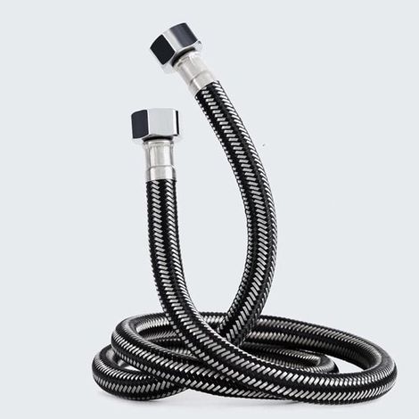 Geflochtener Schlauch 60 cm – G1/2 x G1/2, Edelstahl, für Warm-/Kaltwassererhitzer (1/5)