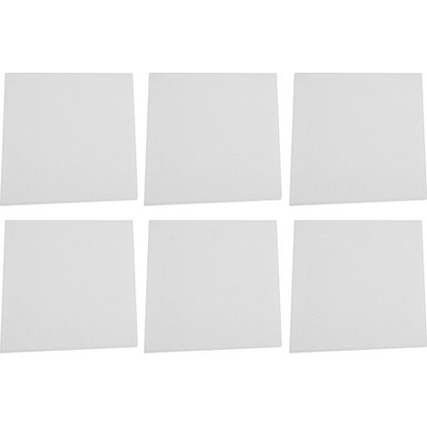 Lot de 6 panneaux acoustiques insonorisants en fibre polyester ignifuge, dalles de silence murales blanches, absorption phonique pour studio (1/5)