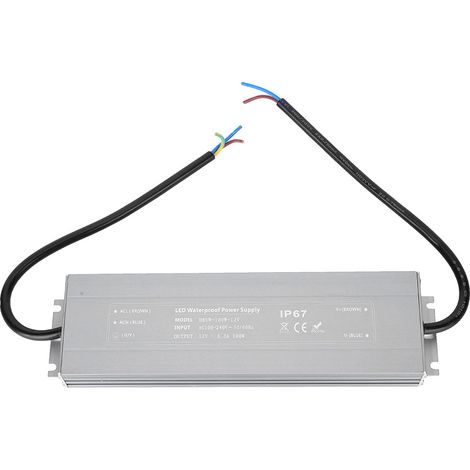 Alimentation ultra-mince HRUW-100W-12V étanche IP67, transformateur de commande de LED 100-240 V CA