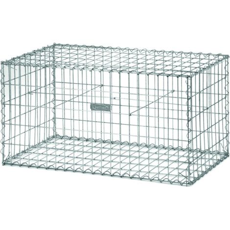 Jardinex – Gabion renforcé fil 4,5 mm à spirales – Gris galvanisé 100 x 30 x 50 cm – Capacité de charge 240 kg – Pour murs et brise-vue (1/2)