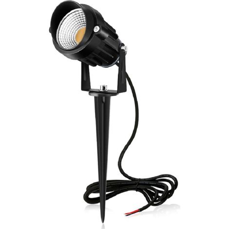 LED-Gartenstrahler mit Erdspieß, COB 220 V, LED-Gartenleuchte für Wege, Außenstrahler, warmweißes Licht 3000 K, vielseitig einsetzbar für Wege, Einfahrten, Garageneinfahrten, Balkone und Terrassen