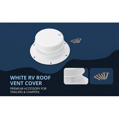 Couvercle d'évent de plomberie de toit de camping-car blanc couvercle de remorque, camping-car pour tuyau 1 à 2 3/8 pouces (1/5)