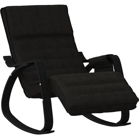 Chaise à bascule Noir Tissu (1/5)
