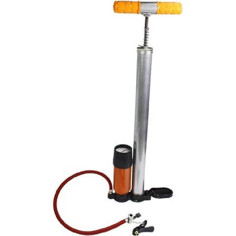 Trade Shop - Inflador De Bomba Manual 10 Bar Para Inflar Ruedas De Bicicleta De Automóvil Inflable -