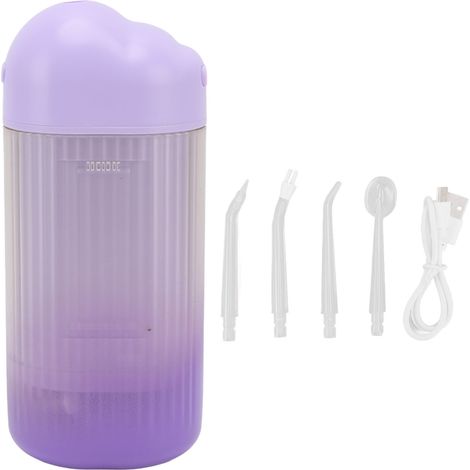 Irrigateur Dentaire Portable 3 Modes, Pulsations Haute Fréquence, Étanche IPX7, Nettoyeur de Dents Violet (1/5)