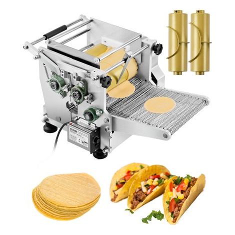 Machine automatique de fabrication de tortillas de maïs avec revêtement antiadhésif et deux moules (10 cm et 15 cm), presse à tortillas électrique, adaptée aux produits, sopes, pita, pizza (1/3)