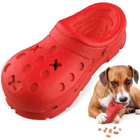 Jouet Indestructible pour Chien - Jouet Interactif avec Goût de Bœuf - en Caoutchouc Naturel Jouets à mâcher pour Chiens de Petite Moyenne Grande Taille (1/5)