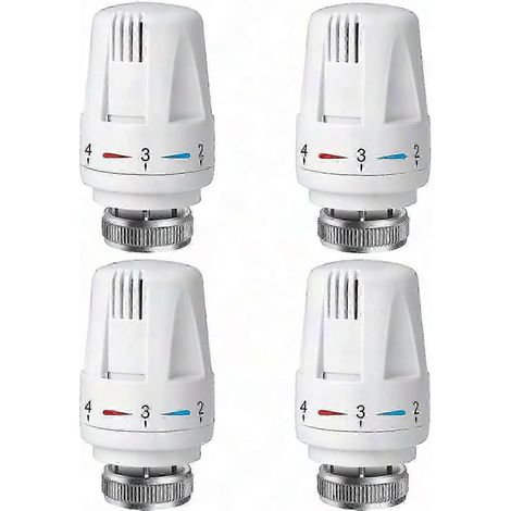 4 Thermostat-Heizkörperköpfe, TRV M30 x 1,5, Heizungsthermostat für Haus und Büro (1/5)
