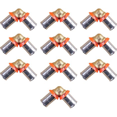 Lot de 10 raccords coude PER à sertir égal Ø12x1,1 - IBP Bänninger (1/5)