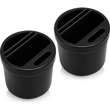 Box of storage for seat of car Door-cup multifunctional in ABS Diameter 7,8 cm Height 7,4 cm 2 pieces (1/3)